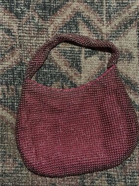 Whiting & Davis Pink Beaded  Bag